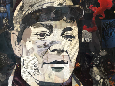 Collage Illustration of Joe Orton